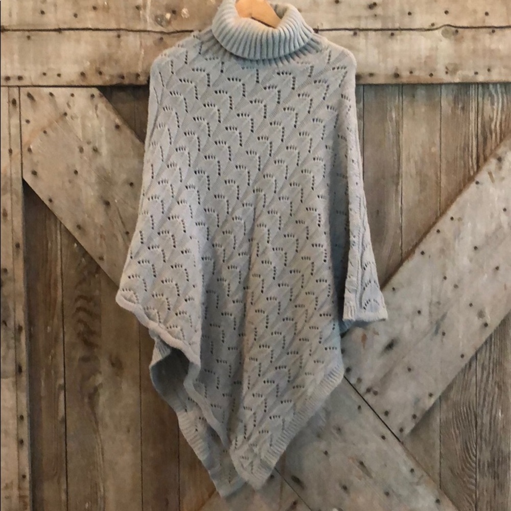 Gray poncho
